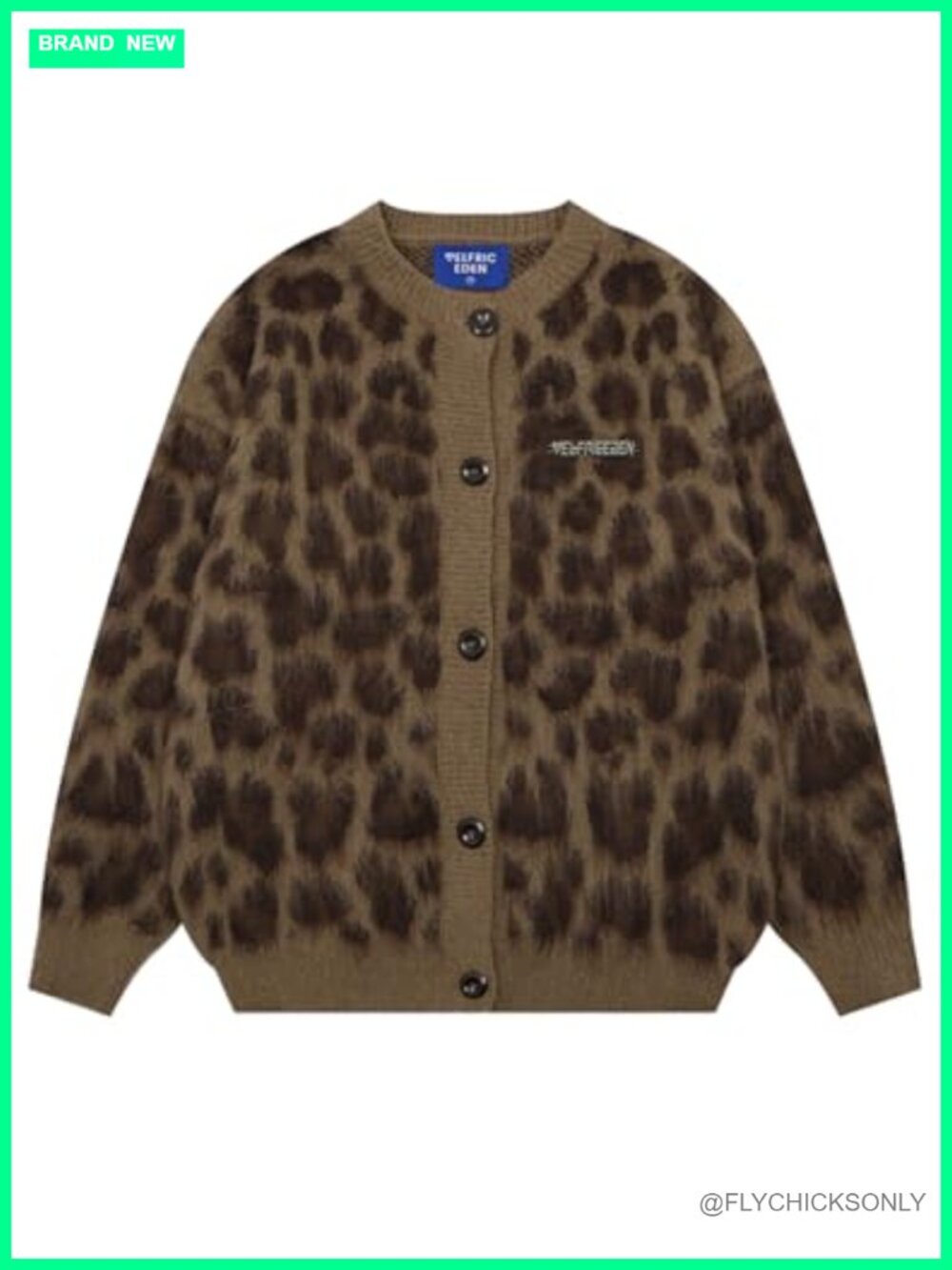 Oversized Leopard Print Cardigan for Women Y2k Button Down Long Sleeve Cheetah